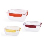 Conjunto 3 Recipientes Herm�ticos O�sis 400/800/1400ml