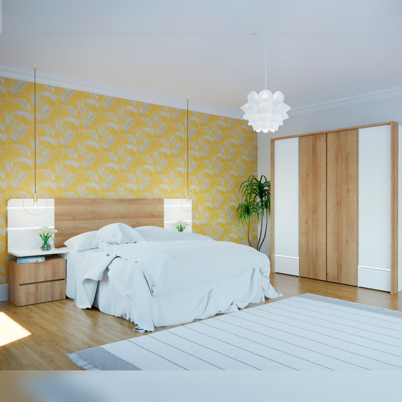 Set 2 Mesas de Cabeceira Lodz