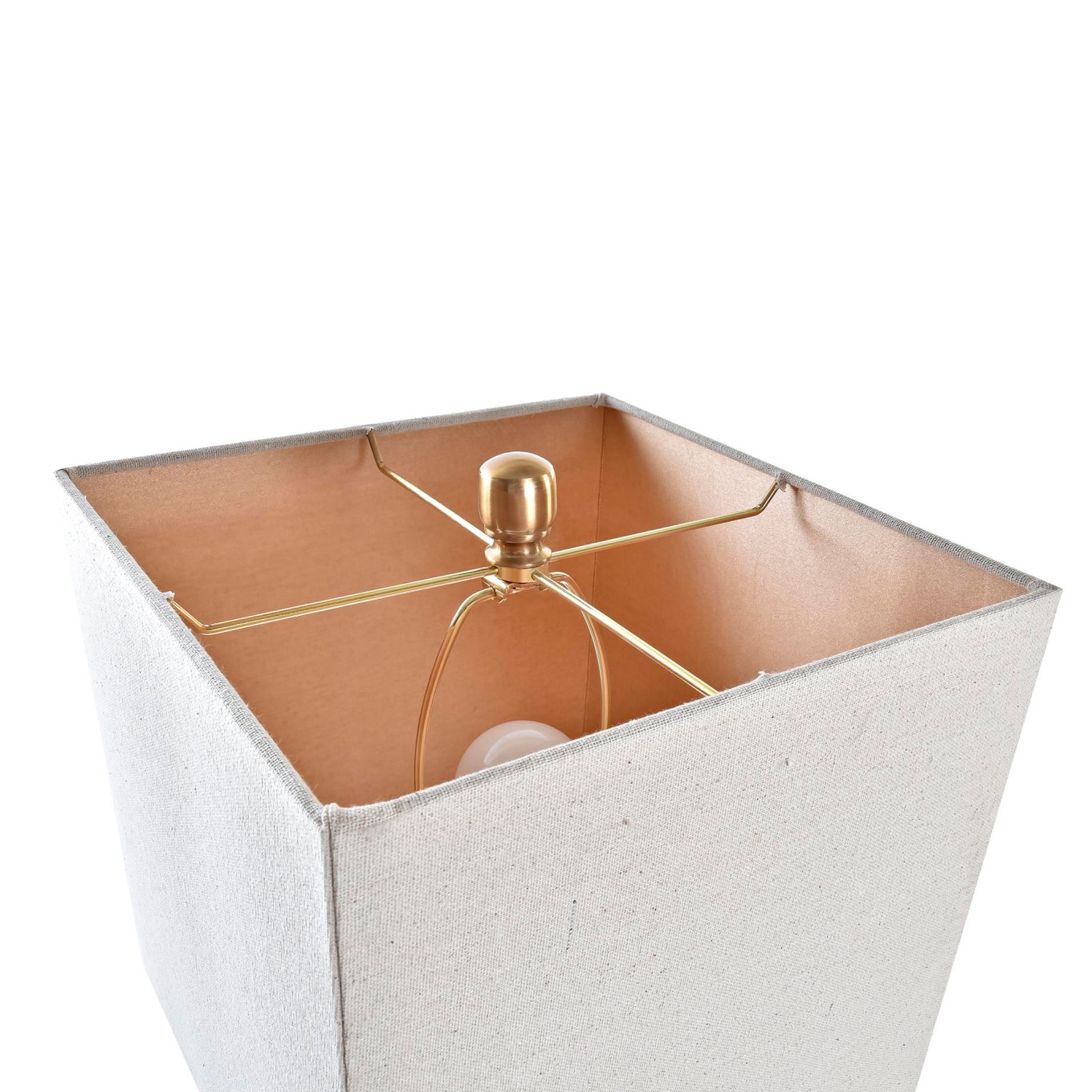 Candeeiro de Mesa Metal/Vidro Dourado 28x28x76