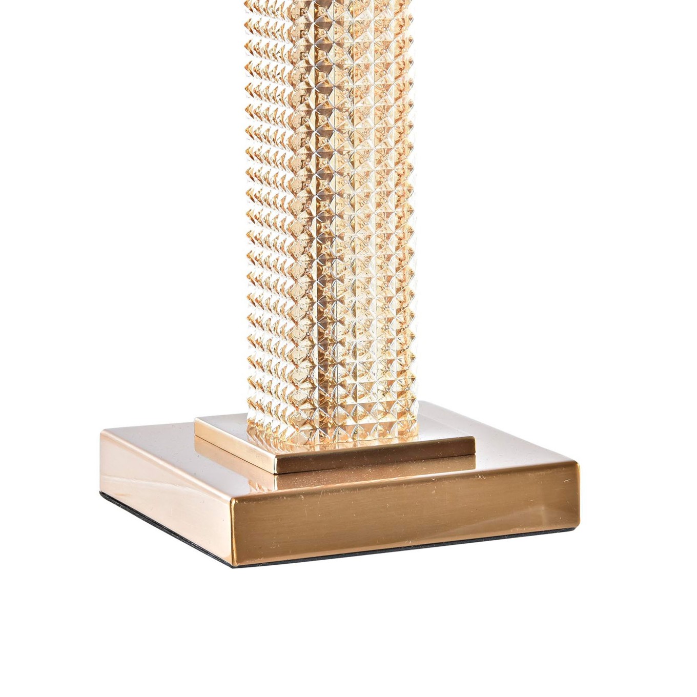 Candeeiro de Mesa Metal/Vidro Dourado 28x28x76