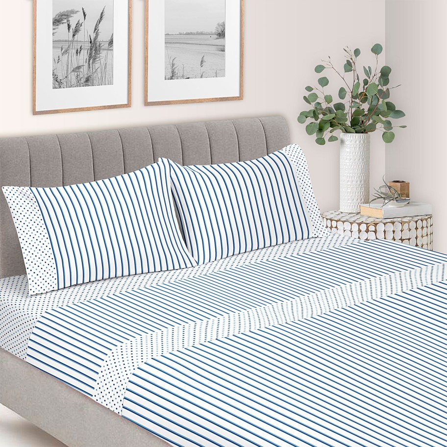 Jogo de Cama Riscas - Cama 160