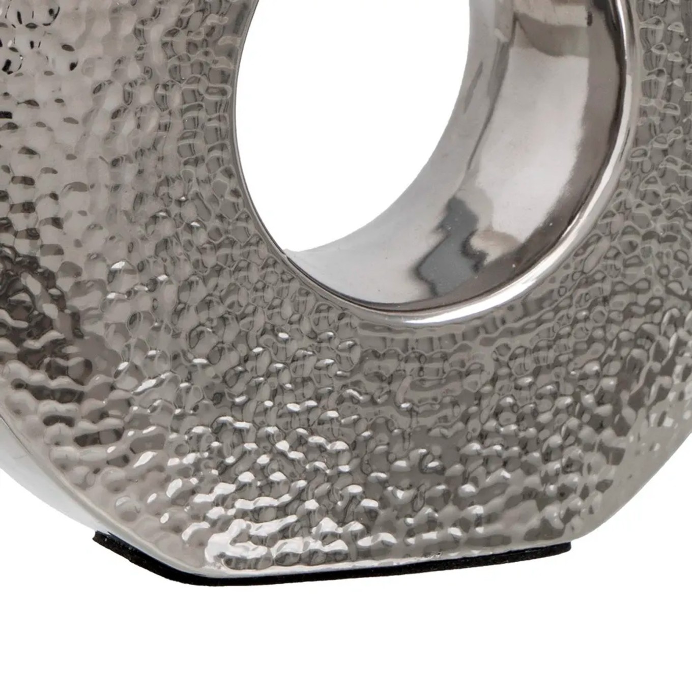 Candeeiro de Mesa em Cer�mica Prata 20x10x31cm