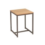 Mesa Mdf/Metal Natural/Cinza