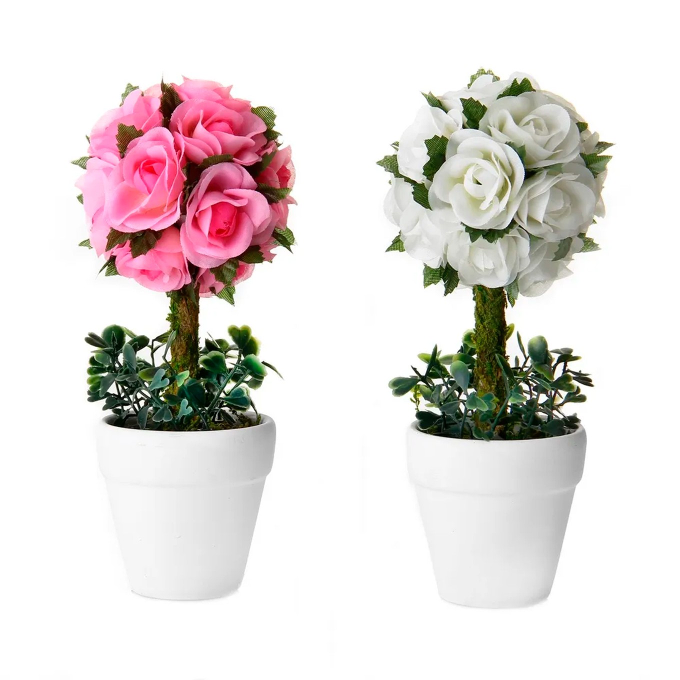 Planta Artificial Rosas 8,5x8,5x18cm Sortida