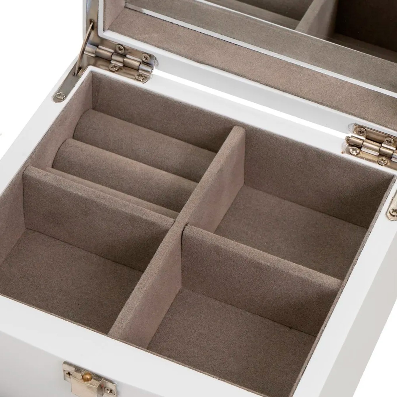 Estojo de Joias Mdf Branco 15x14x11cm