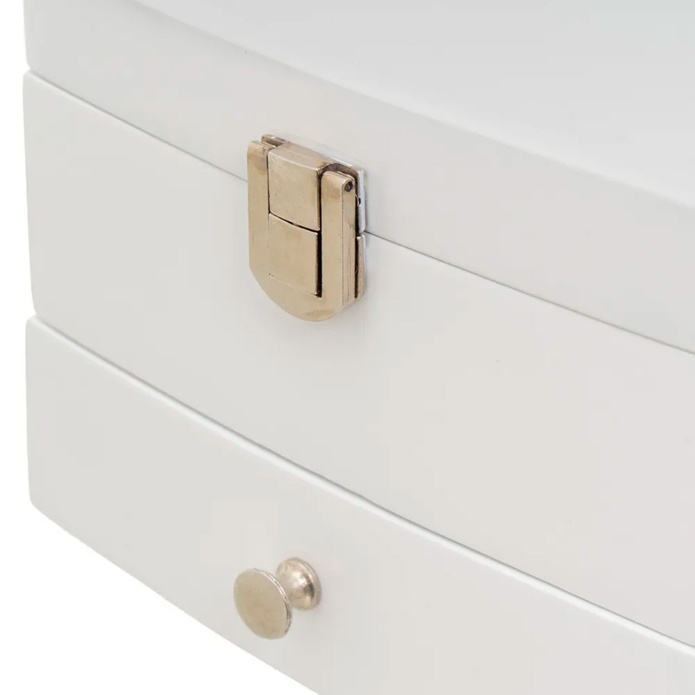Estojo de Joias Mdf Branco 15x14x11cm