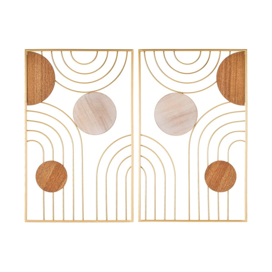 Decoração Mural Metal/Mdf 50x80cm Sortido