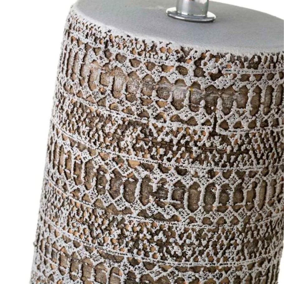 Candeeiro de Mesa Cimento com Abajur