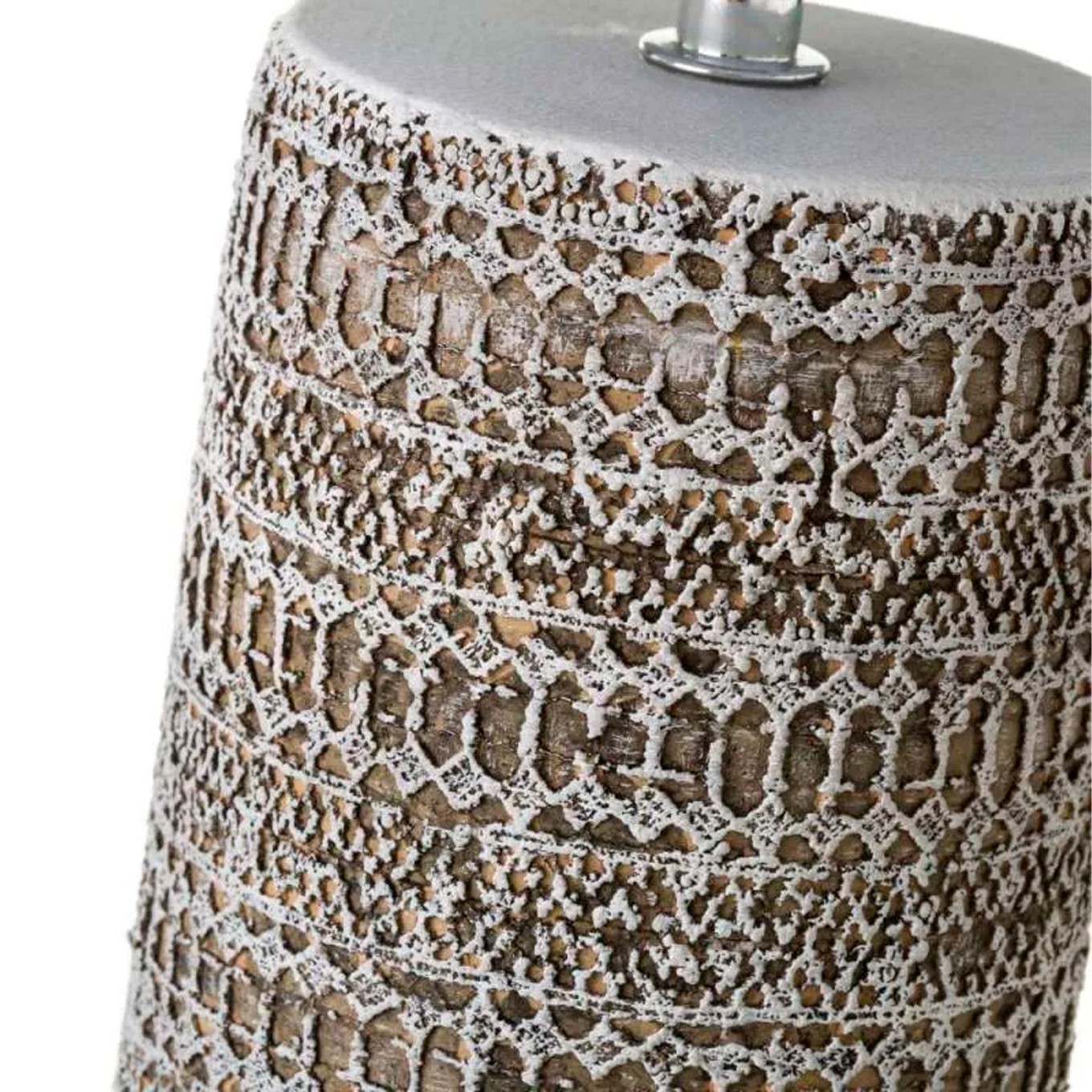 Candeeiro de Mesa Cimento com Abajur
