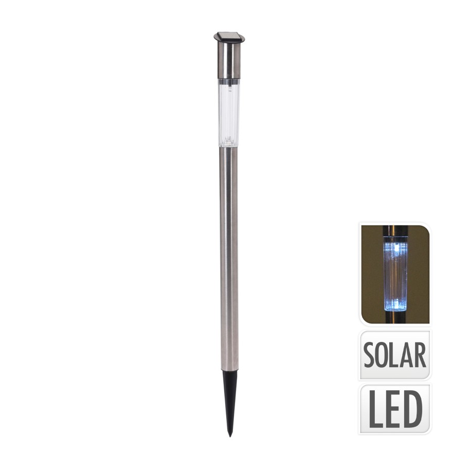 Baliza Solar LED Inox de Exterior 70cm