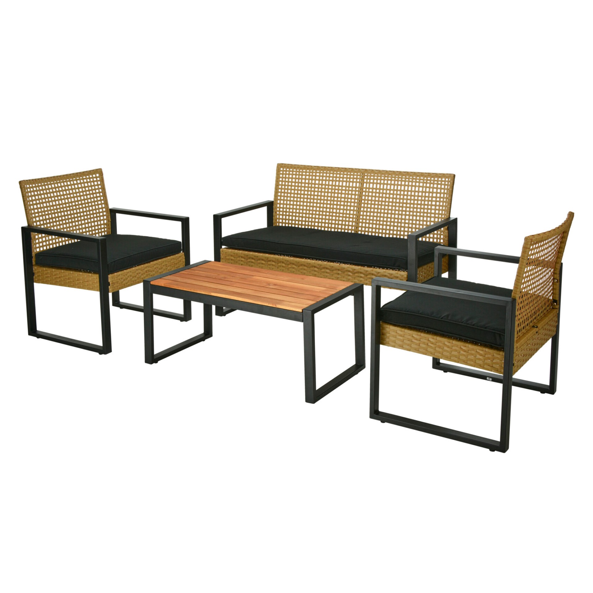 Set de Jardim 4 Pe�as Poli Rattan