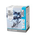 Luzes de Natal c/ Comando 100 Led Branco 7.5m