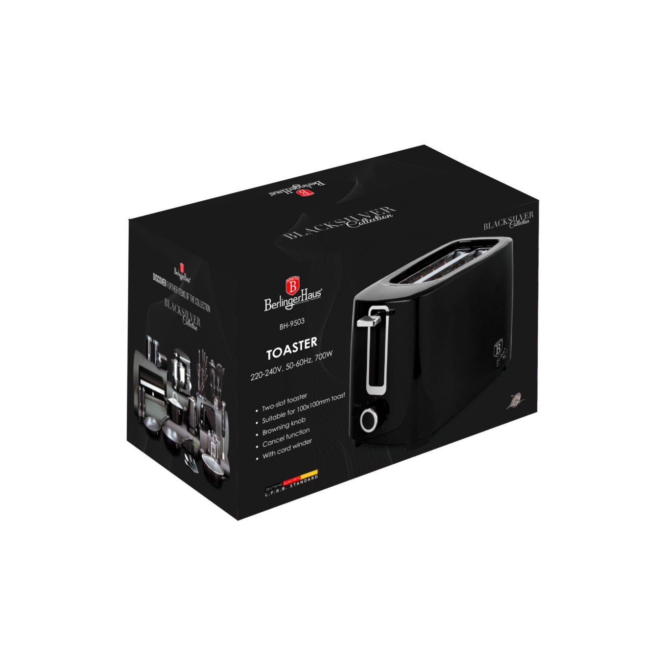 Torradeira Dupla Preta 700W BH/9503