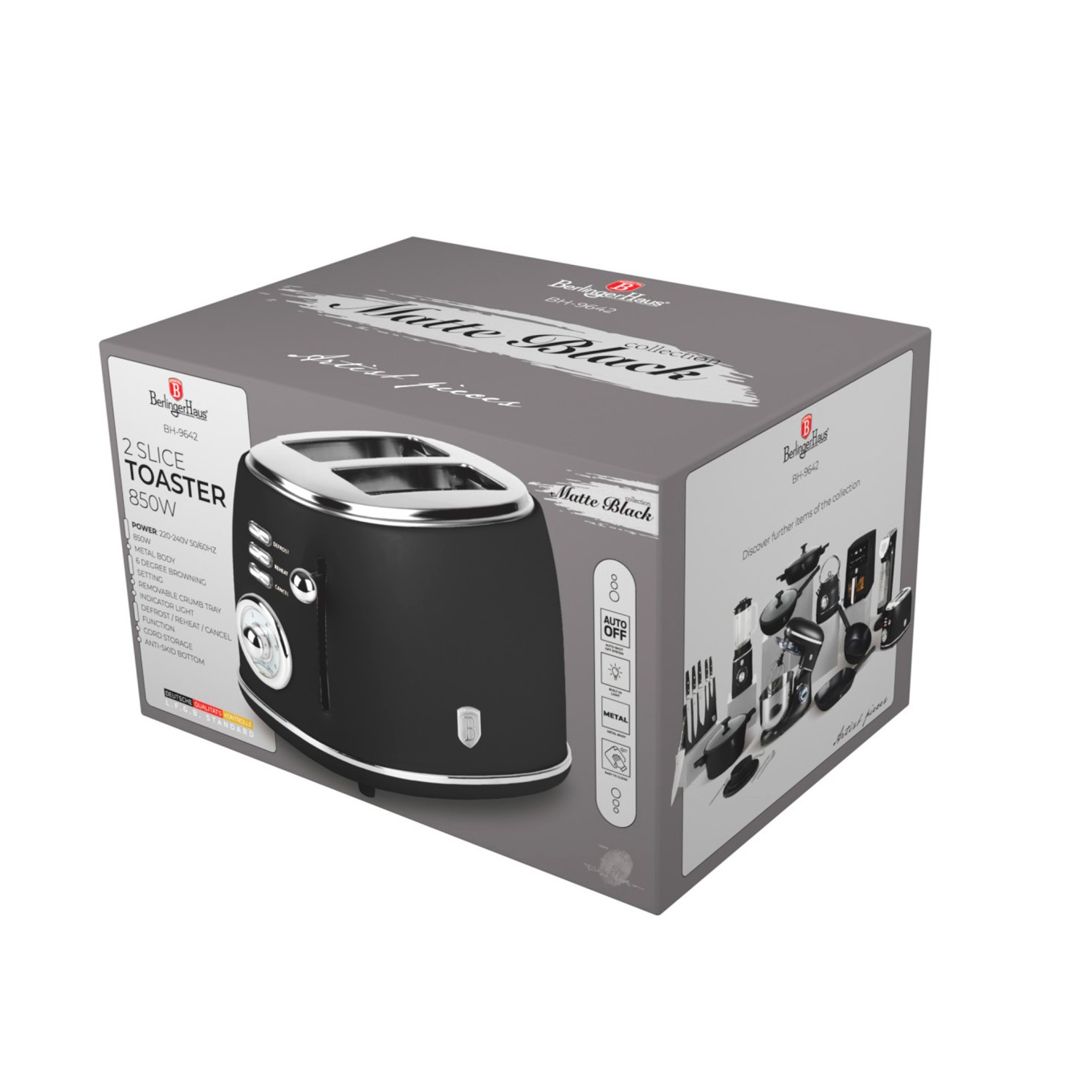 Torradeira Dupla Preta 850W BH/9642