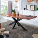 Mesa M�naco em Madeira de Ac�cia com Patas Matriz XL