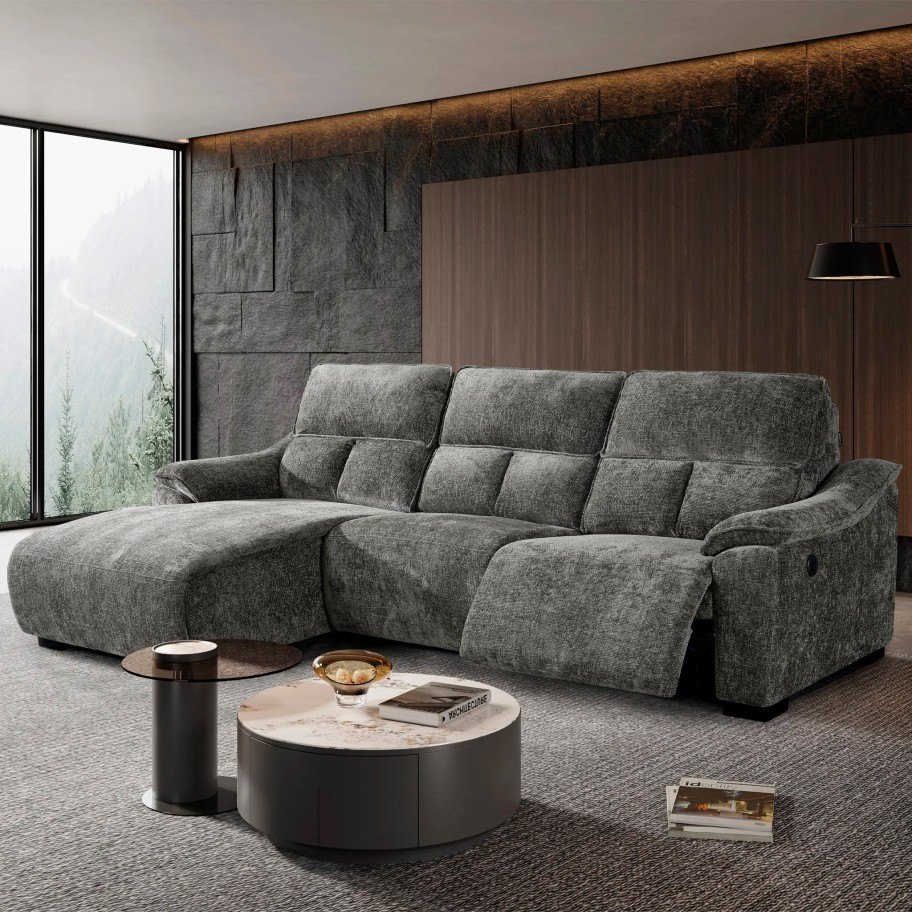 Sofá Chaise Longue Minnesota com Relax Esquerda