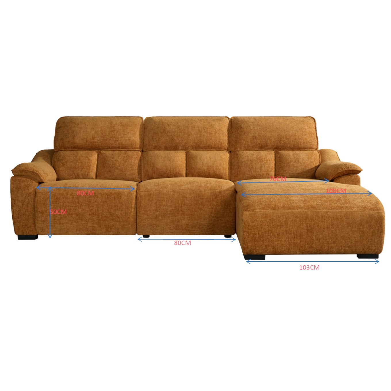 Sof� Chaise Longue Minnesota com Relax Esquerda