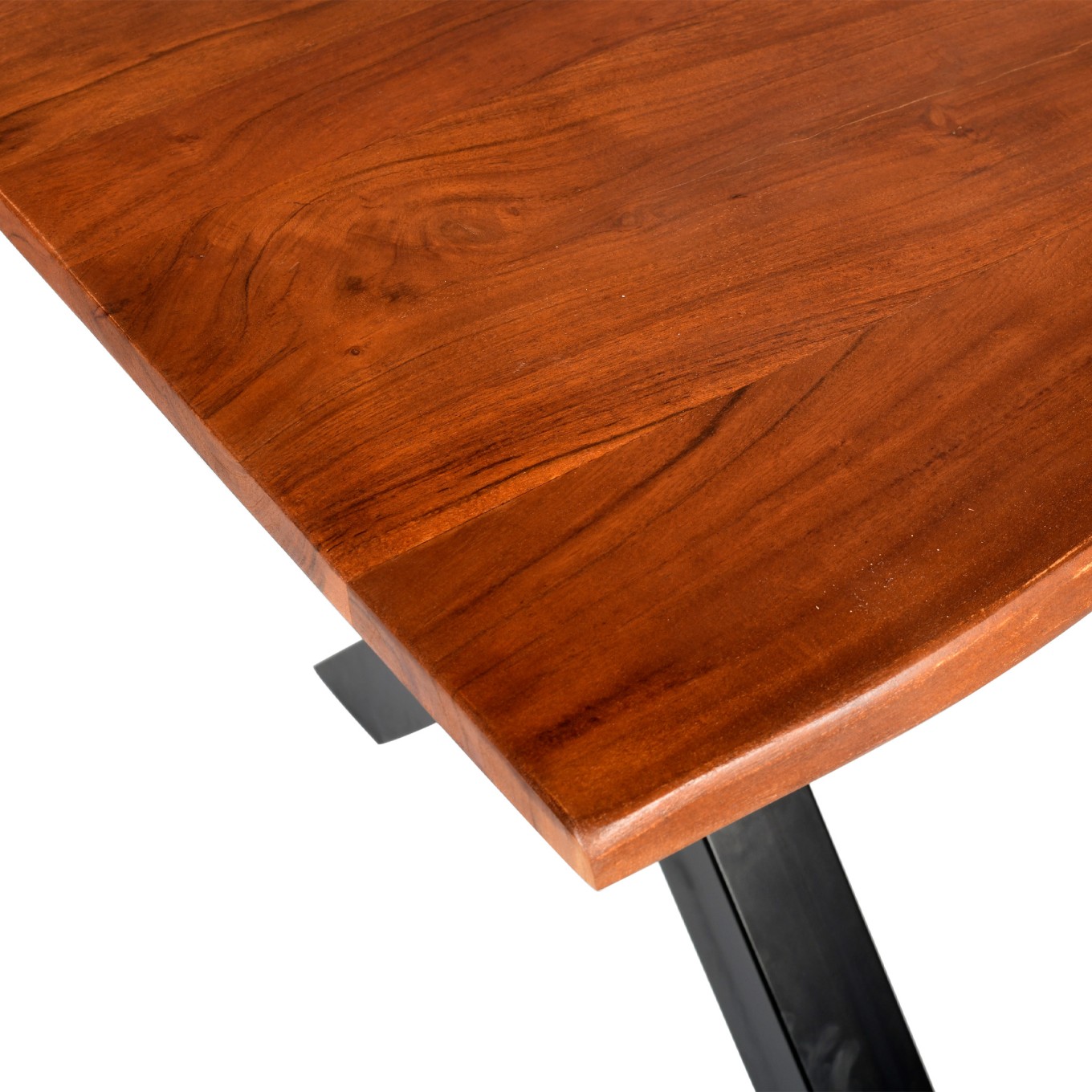 Mesa Paris em Madeira de Ac�cia com Patas X