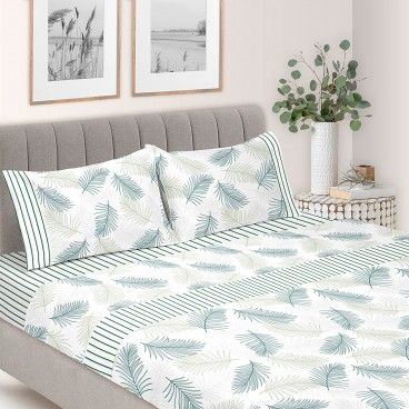 Jogo de Cama Folhas - Cama 160