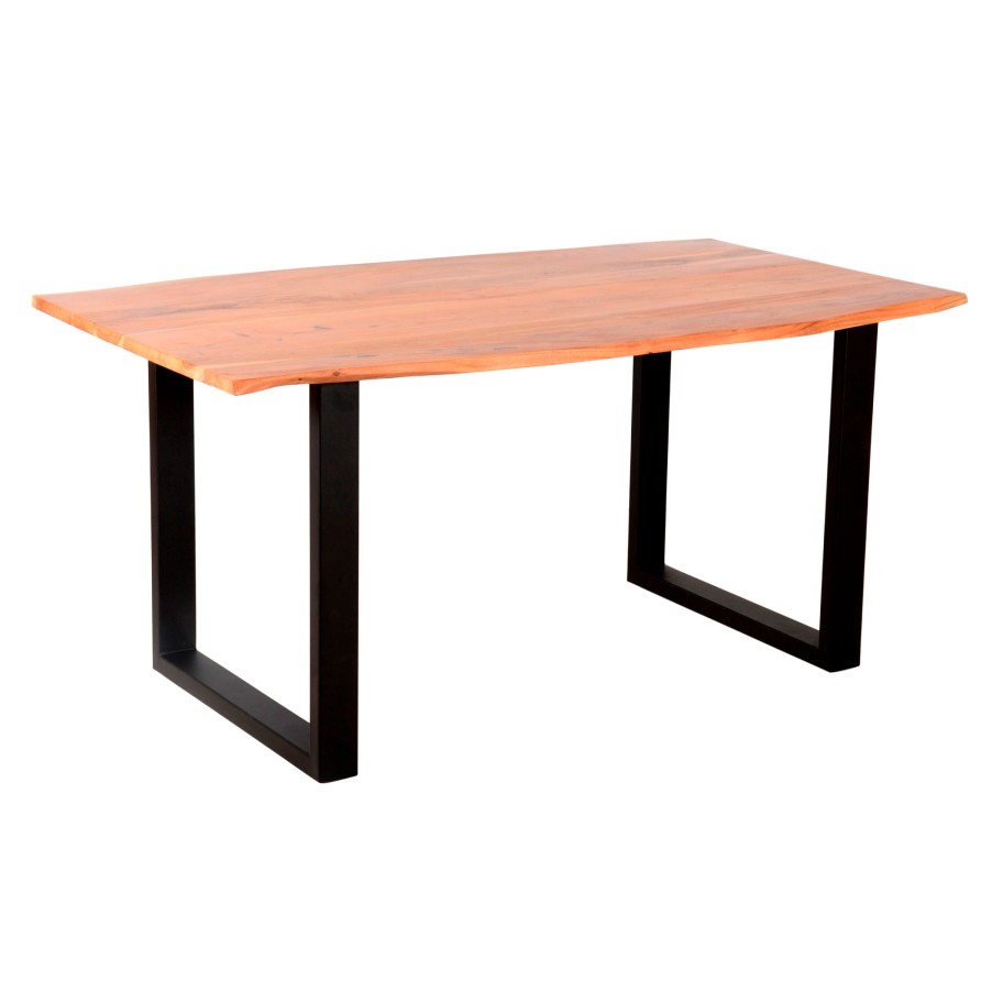 Mesa Paris em Madeira de Acácia com Patas U