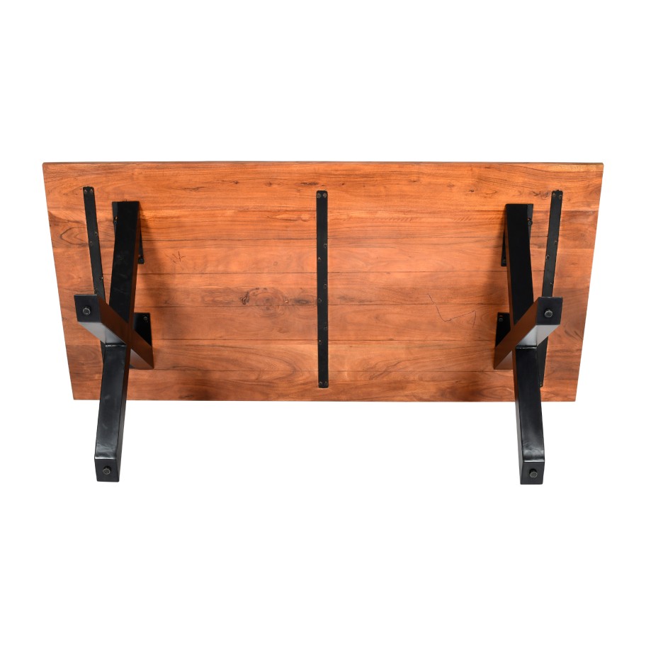 Mesa M�naco em Madeira de Ac�cia com Patas X