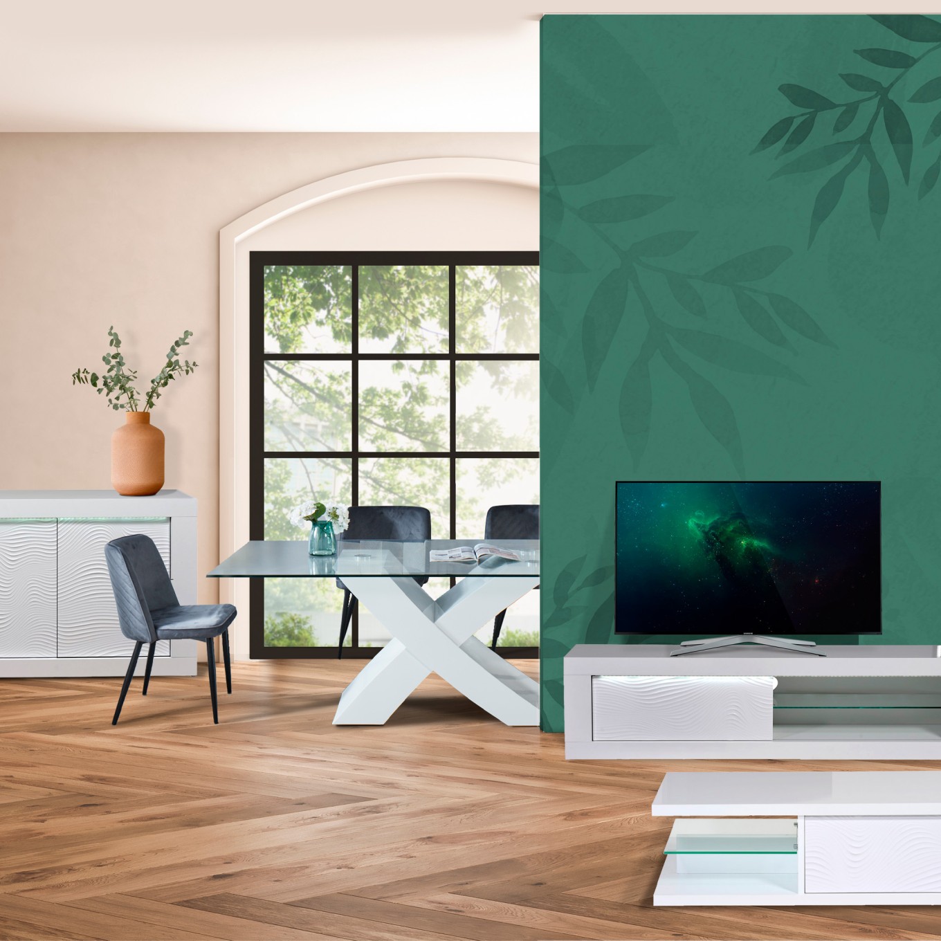 Sala Karma com Mesa Toscana 4 Peças