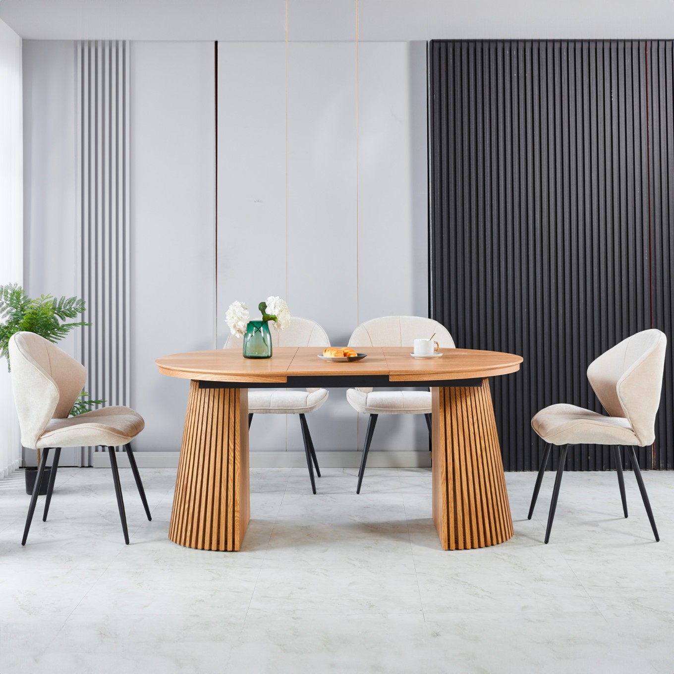 Mesa Oval Extens�vel Mura