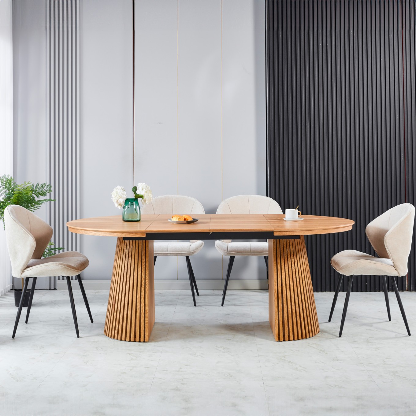 Mesa Oval Extens�vel Mura
