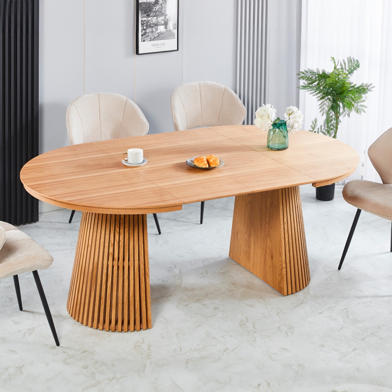 Mesa Oval Extens�vel Mura
