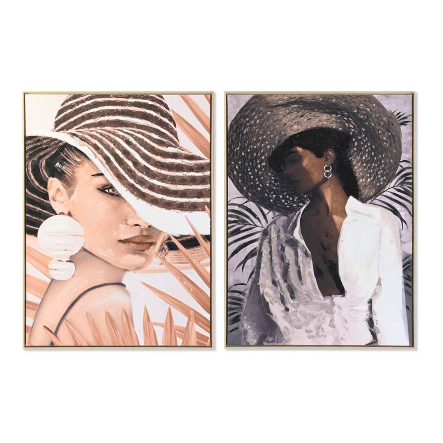 Quadro Mulher com Chapéu 103x4,5x143 Sortido 2 Modelos