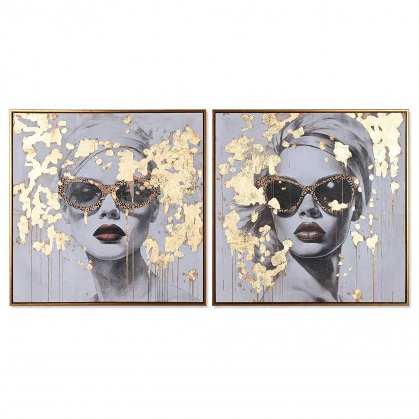 Quadro Mulher com culos 70x3,5x70 Sortido 2 Modelos