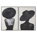 Quadro Mulher com Chap�u 103x4,5x143 Sortido 2 Modelos