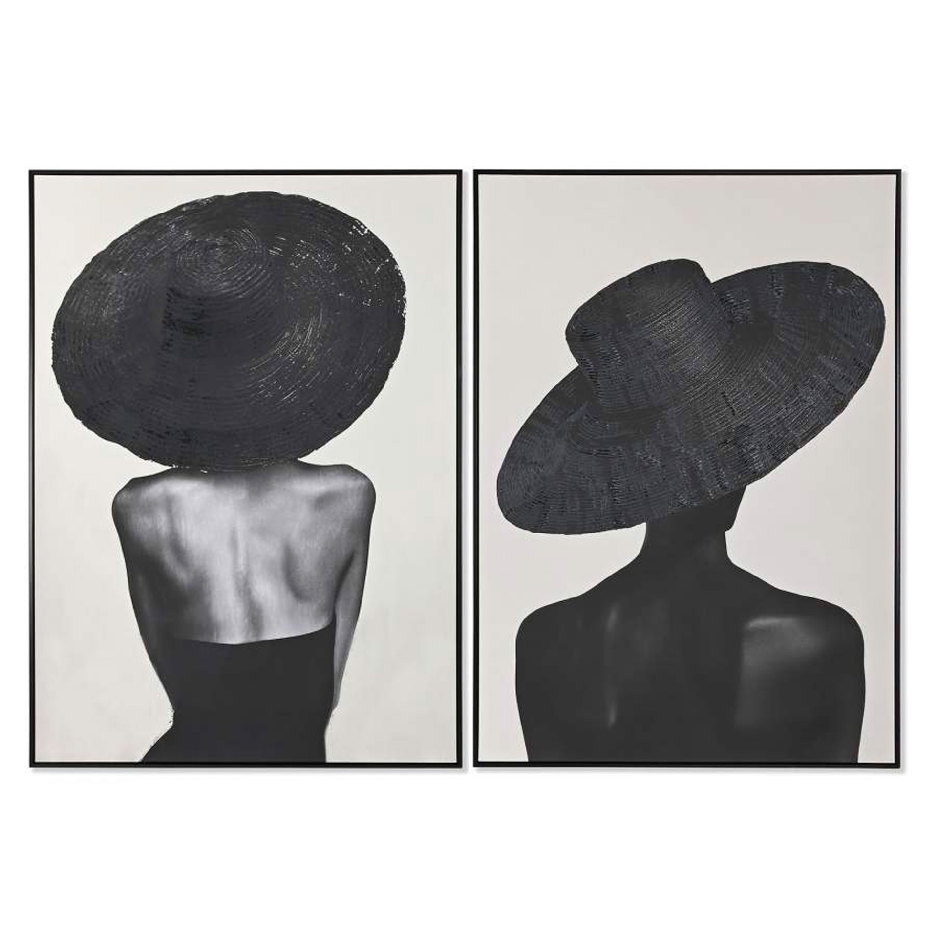 Quadro Mulher com Chap�u 103x4,5x143 Sortido 2 Modelos