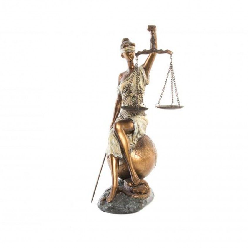 Figura Resina Dama Justia 17x15x35