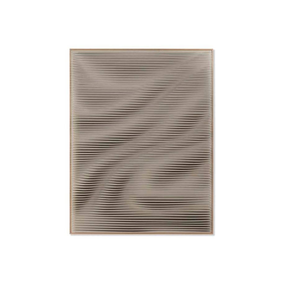 Quadro Ondas 3D 75x9x100 Bege