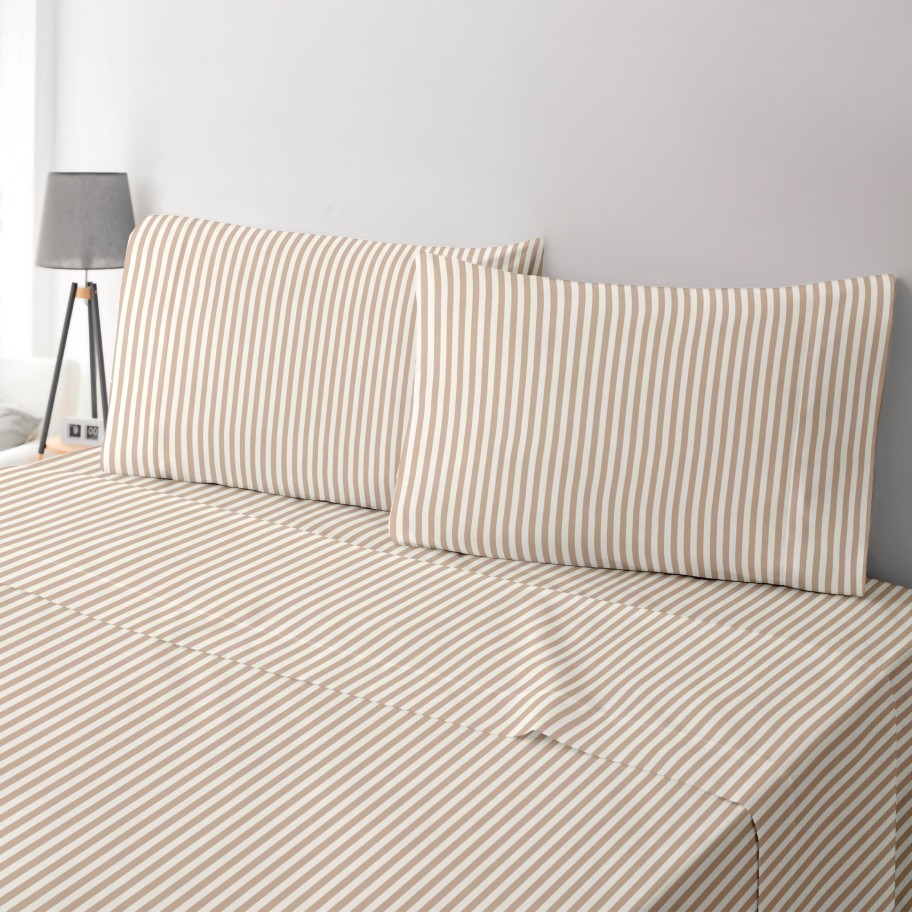 Jogo de Cama com Capa Percal Riscas - Cama 100