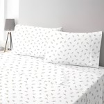 Jogo de Cama com Capa Percal Estampado Oliveira - Cama 100