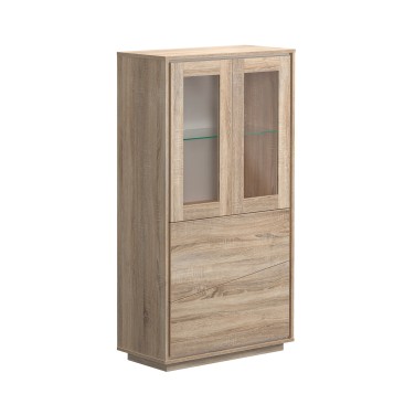 Arm�rio Cristaleira Zurique II (2 Portas + 2 Gavetas)