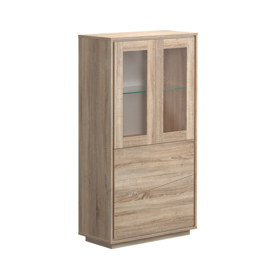 Arm�rio Cristaleira Zurique II (2 Portas + 2 Gavetas)