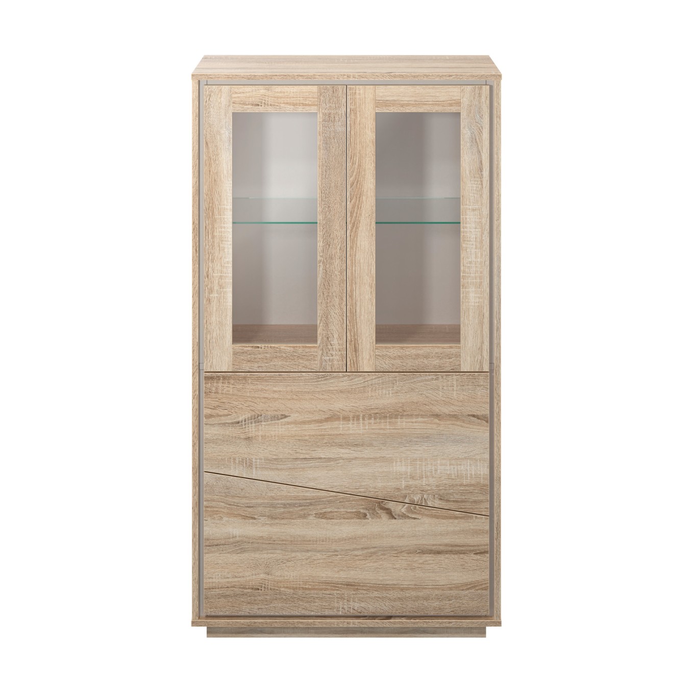Arm�rio Cristaleira Zurique II (2 Portas + 2 Gavetas)