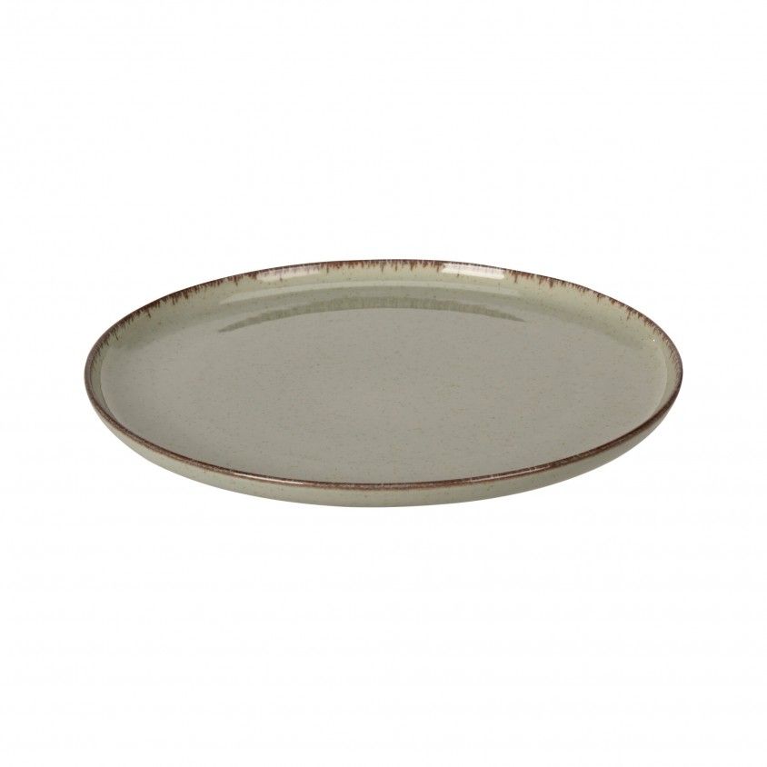 Prato Raso/Ladeiro Porcelana Rstica Verde Claro - 27cm