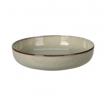 Prato Fundo Porcelana Rstica Verde Claro - 20cm