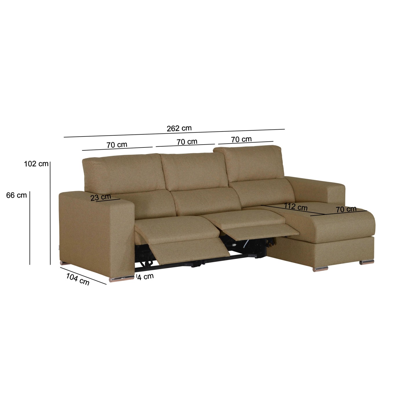 Sof� Chaise Longue Washington com Relax El�trico