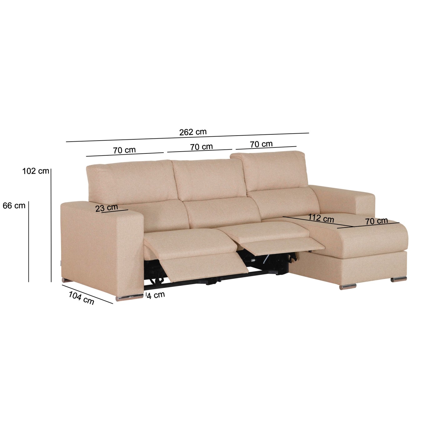 Sof� Chaise Longue Washington com Relax El�trico