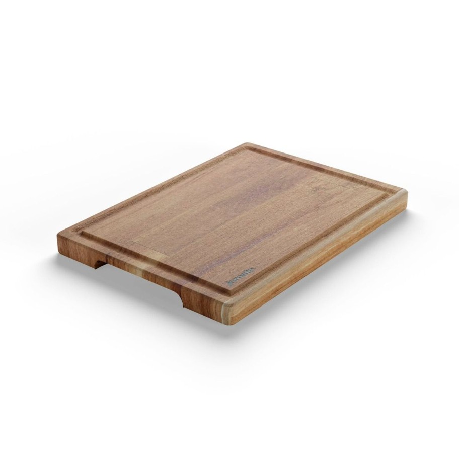 T�bua Rustic Retangular com Sulco e Pegas