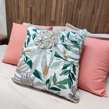 Almofada Acolchoada Monstera Estampada Almofada Acolchoada Monstera Estampada