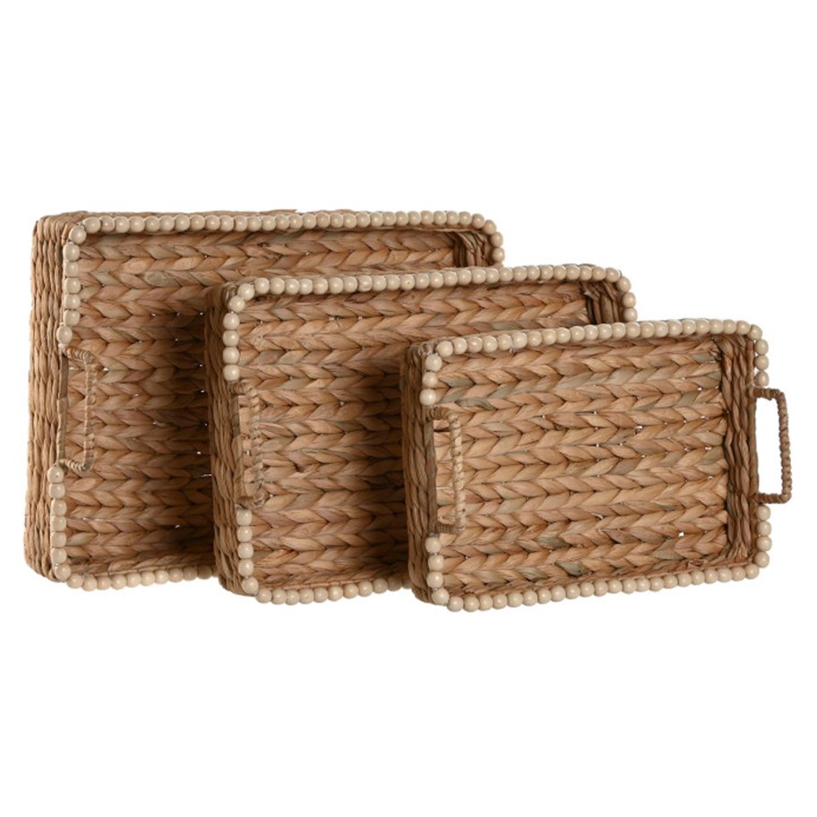 Conjunto 3 Bandejas Jacinto de �gua/Madeira