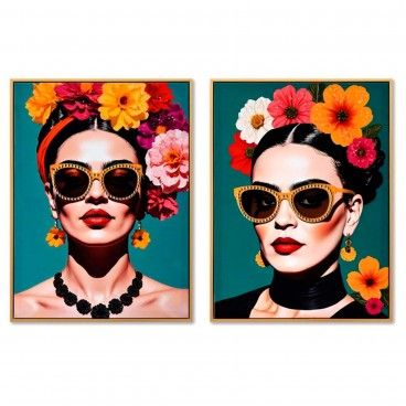 Quadro Mulher com Flores 52.5x2.8x72.5 Sortido 2 Modelos