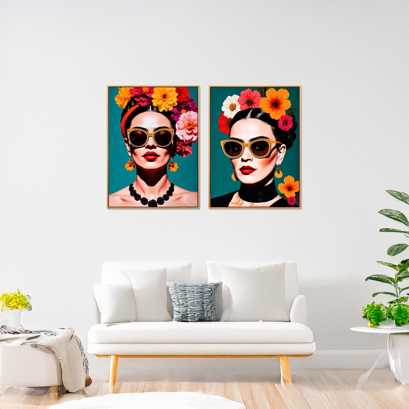 Quadro Mulher com Flores 52.5x2.8x72.5 Sortido 2 Modelos