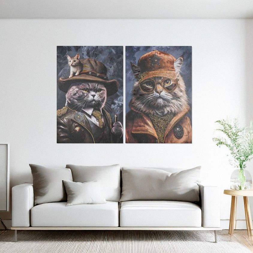 Quadro Gato Sortido 2 Modelos